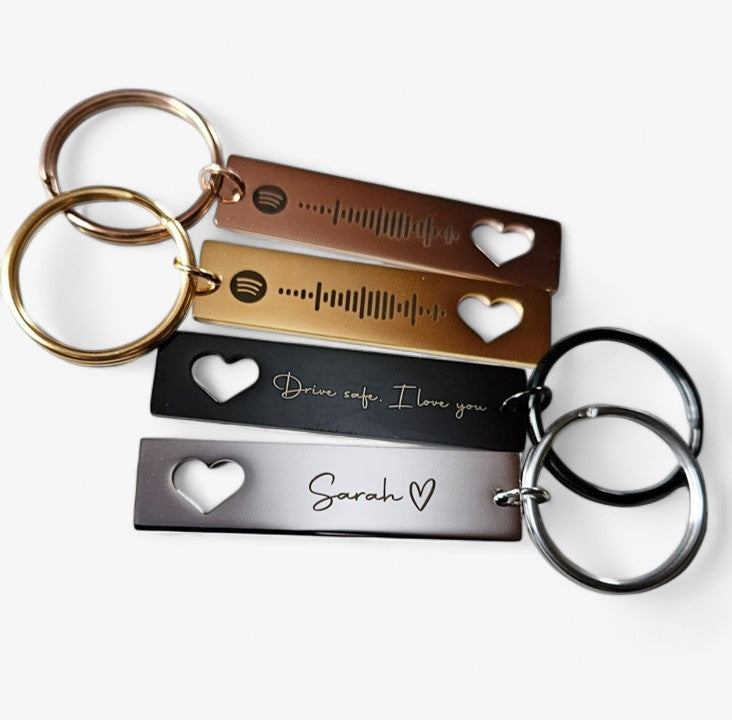 Spotify Heart Keychain