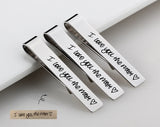 Handwriting Tie Clip