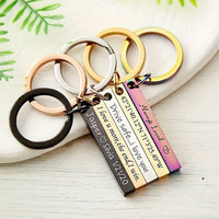 4 Sided Bar Keychain