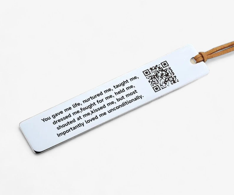 Personalised QR Bookmark